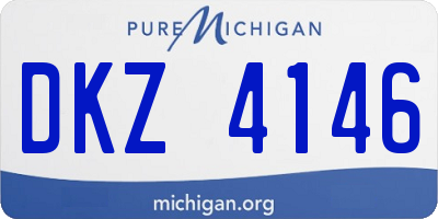 MI license plate DKZ4146
