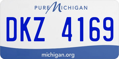 MI license plate DKZ4169