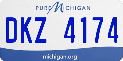 MI license plate DKZ4174