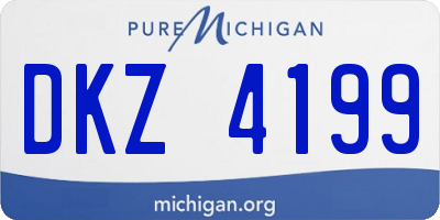 MI license plate DKZ4199