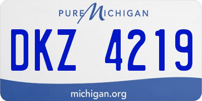 MI license plate DKZ4219