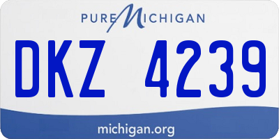 MI license plate DKZ4239