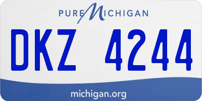 MI license plate DKZ4244