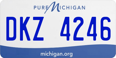 MI license plate DKZ4246