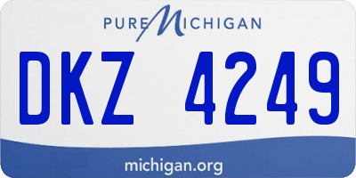 MI license plate DKZ4249