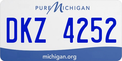 MI license plate DKZ4252