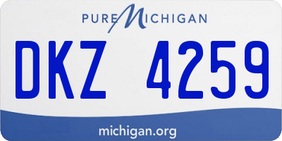 MI license plate DKZ4259