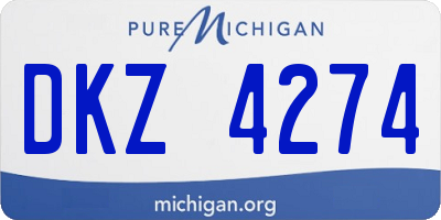 MI license plate DKZ4274