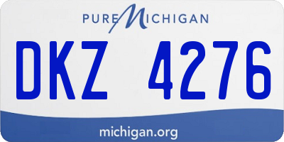 MI license plate DKZ4276
