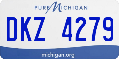MI license plate DKZ4279