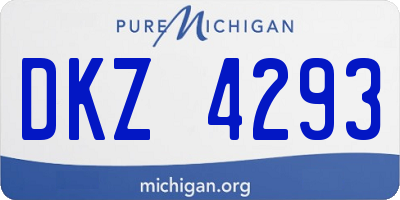 MI license plate DKZ4293