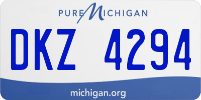 MI license plate DKZ4294