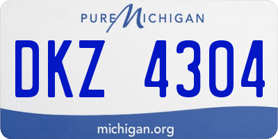MI license plate DKZ4304