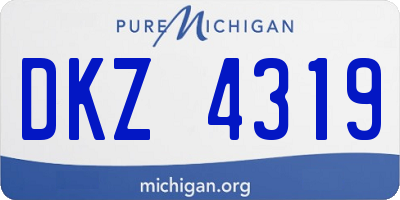 MI license plate DKZ4319