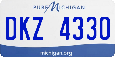 MI license plate DKZ4330