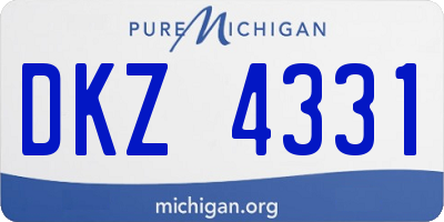 MI license plate DKZ4331