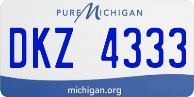 MI license plate DKZ4333