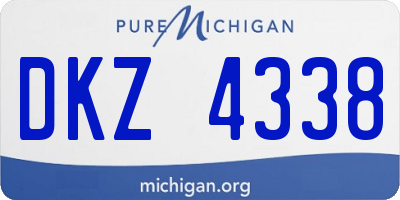 MI license plate DKZ4338
