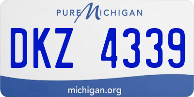 MI license plate DKZ4339