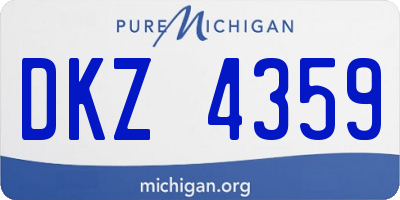 MI license plate DKZ4359