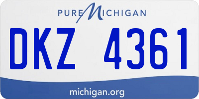 MI license plate DKZ4361