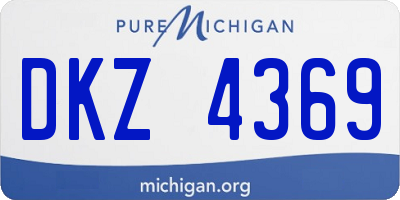 MI license plate DKZ4369