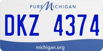MI license plate DKZ4374