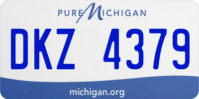 MI license plate DKZ4379