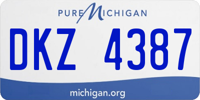 MI license plate DKZ4387