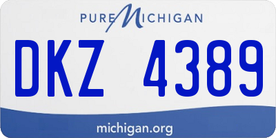 MI license plate DKZ4389