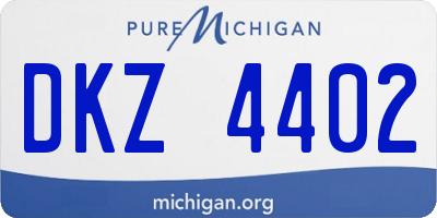 MI license plate DKZ4402