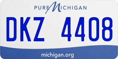 MI license plate DKZ4408