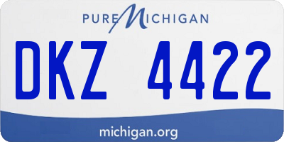 MI license plate DKZ4422