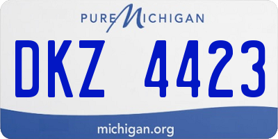 MI license plate DKZ4423