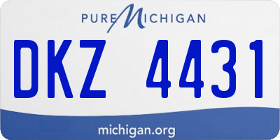MI license plate DKZ4431