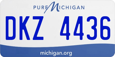 MI license plate DKZ4436