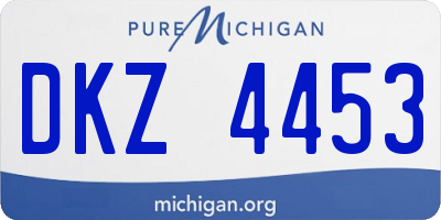 MI license plate DKZ4453