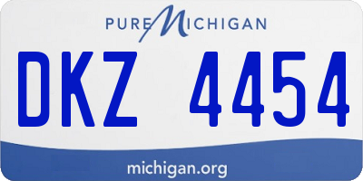 MI license plate DKZ4454
