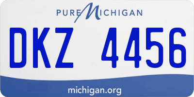 MI license plate DKZ4456