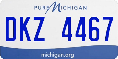 MI license plate DKZ4467