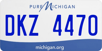 MI license plate DKZ4470