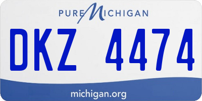 MI license plate DKZ4474
