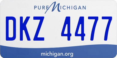 MI license plate DKZ4477