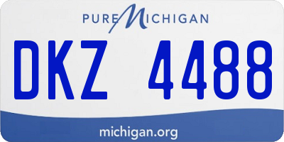 MI license plate DKZ4488