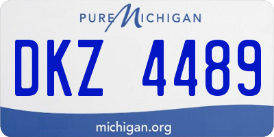 MI license plate DKZ4489