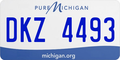 MI license plate DKZ4493