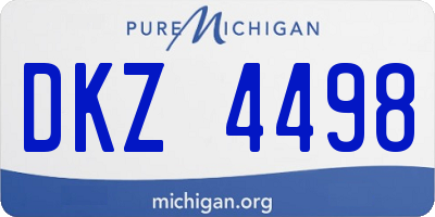 MI license plate DKZ4498