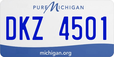 MI license plate DKZ4501