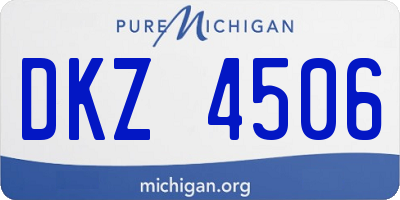 MI license plate DKZ4506