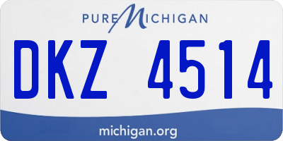 MI license plate DKZ4514